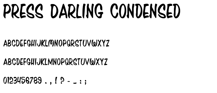 Press Darling Condensed font